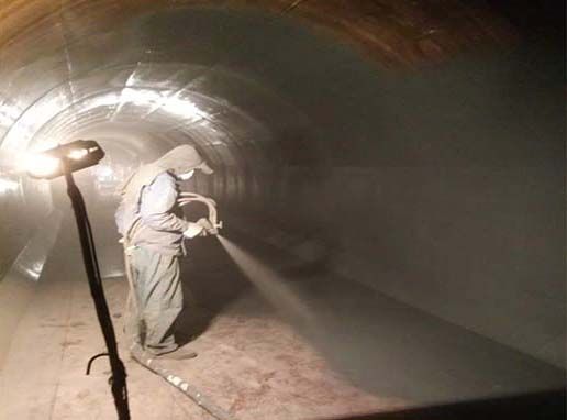 北京地下管廊聚脲防水施工现场